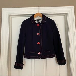 Marc Jacobs Size 6 Navy with red detail blazer jacket